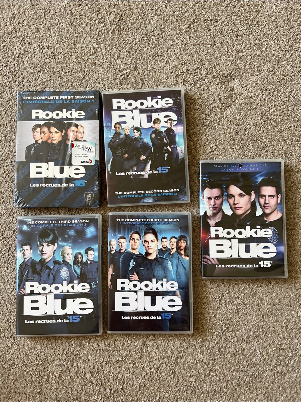 Rookie Blue Seasons 1-5 / TV Series DVD Set / Complete Seasons 1 2 3 4 5